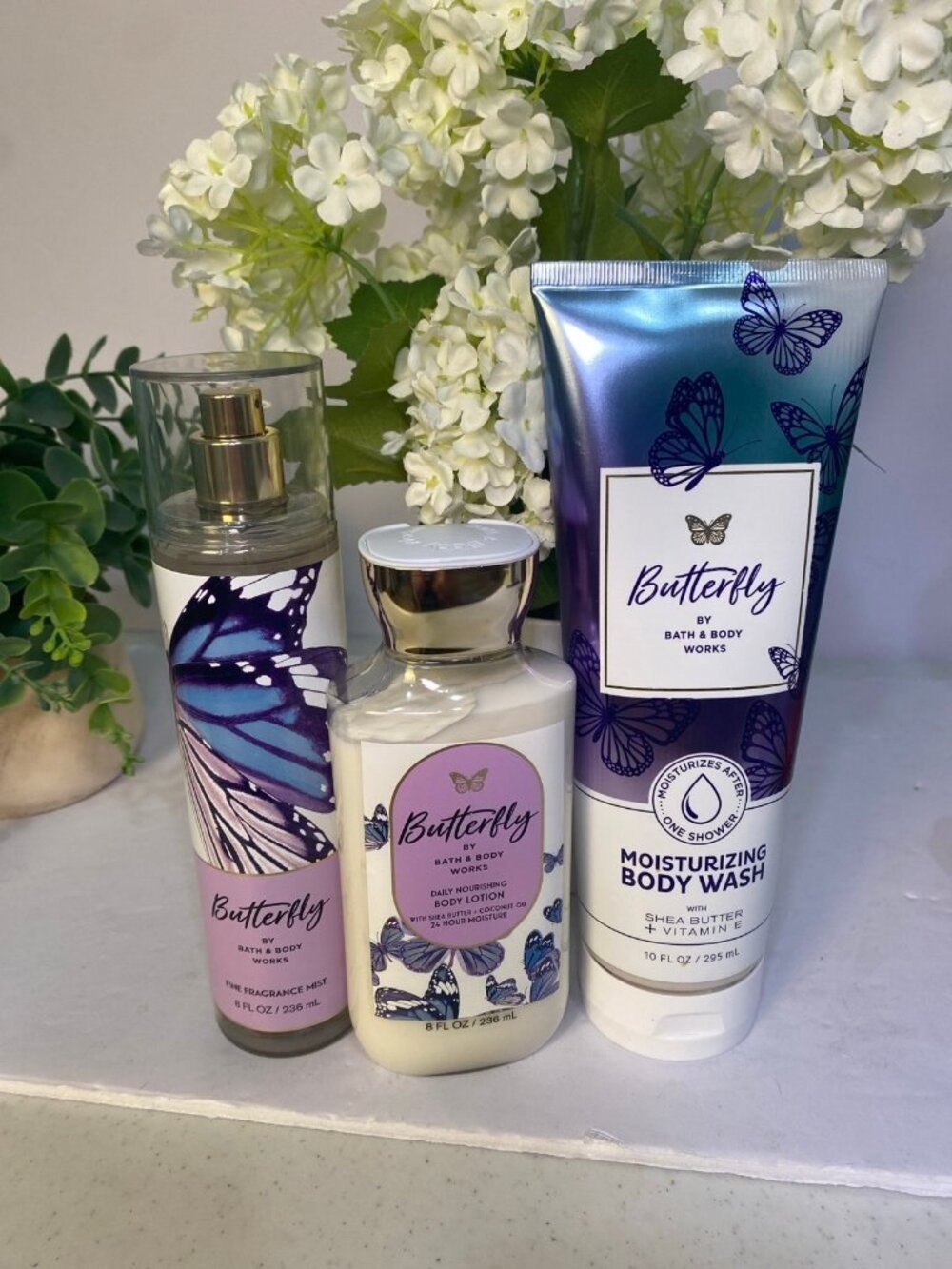 “Butterfly” Bath & Body Works New 3-Pc Body Care Set